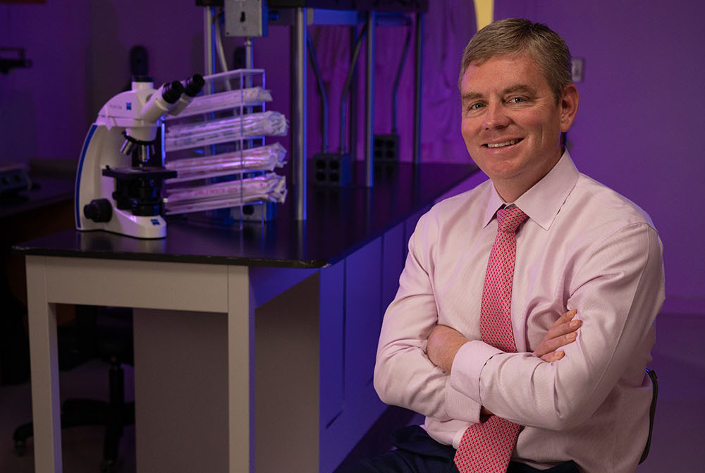 Portrait of a man in a laboratory