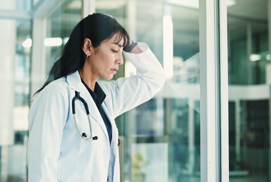 stressed female doctor