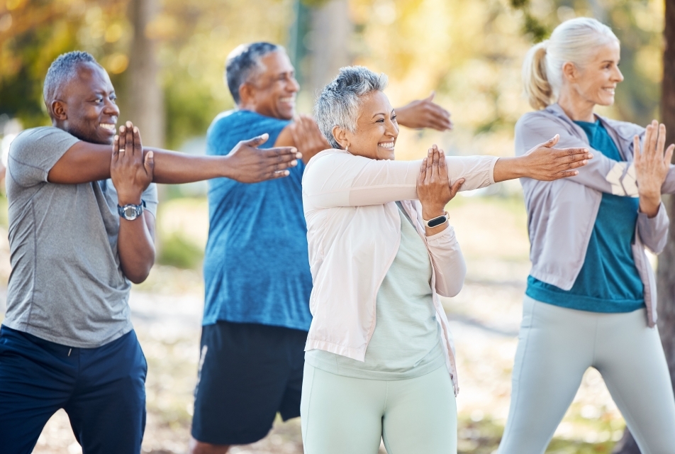 Seniors exercising