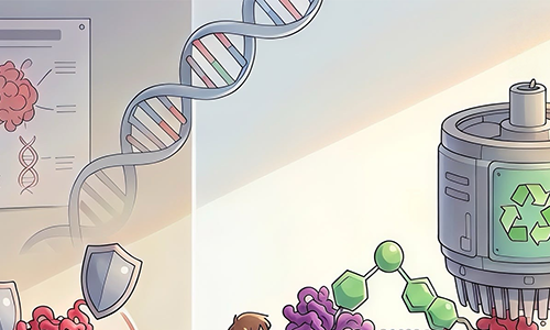 cartoon showing old and new approaches to blocking proteins